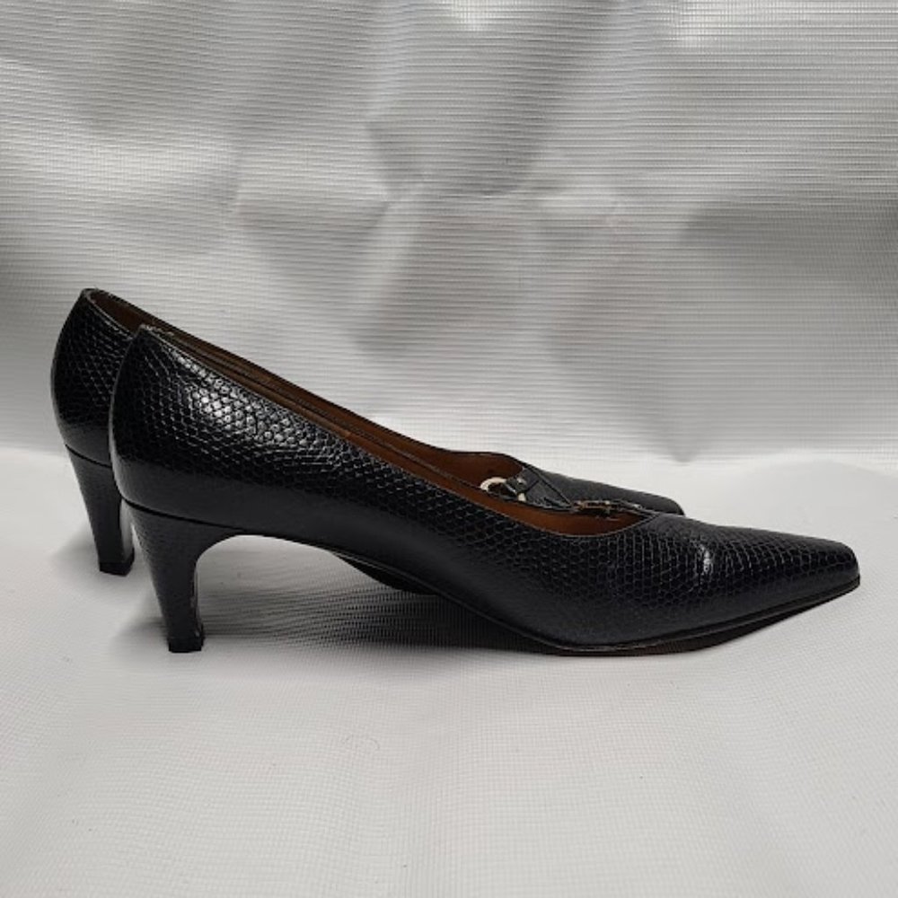 Salvatore Ferragamo Heels 6 B Black - Picture 3 of 9